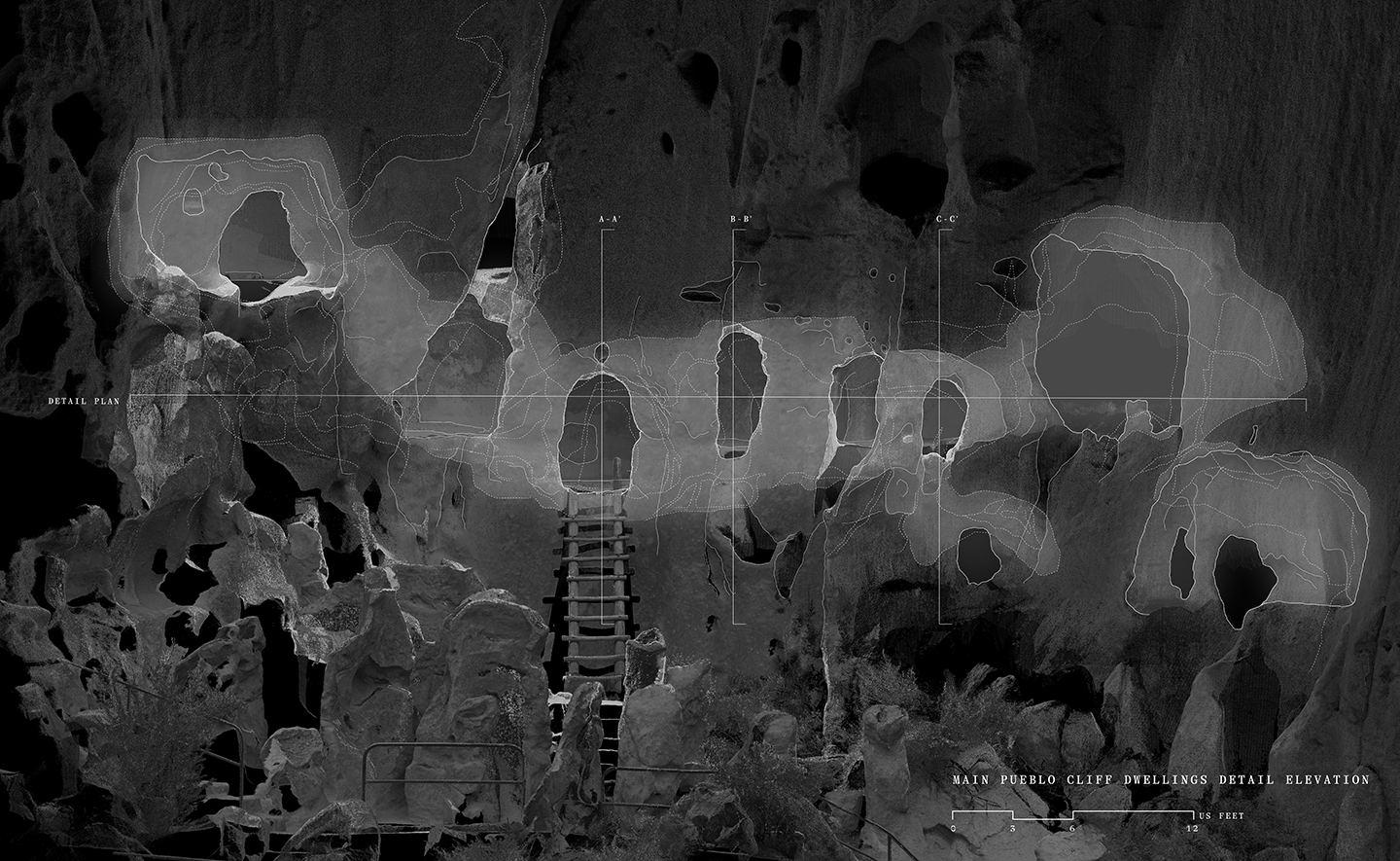 메인 푸에블로 상세 고도 Bandelier BLK360